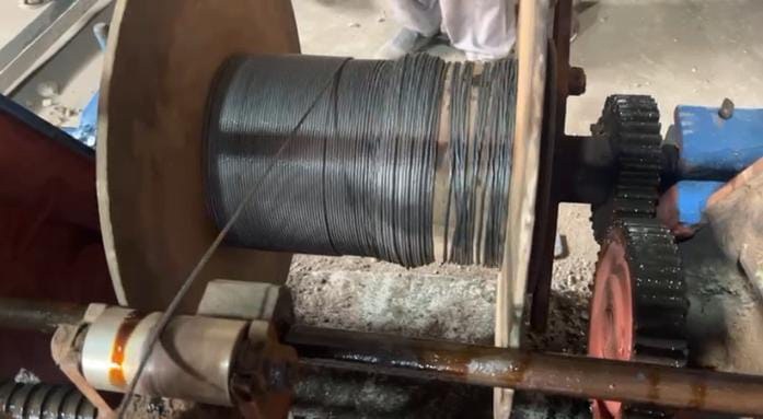 Wire rope winding